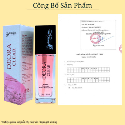 COMBO 2 Chai Xịt Khử Mùi Hôi Nách Deora Clear 50ml, Khử Mùi Toàn Thân, Không Gấy Ố Vàng Áo
