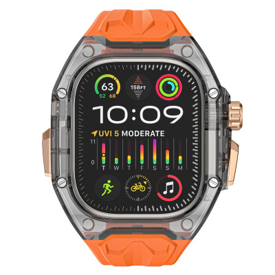 Ốp Case tích hợp dây đeo Lamborghini Style cho Apple Watch Ultra 1/2 49mm - Hàng Chính Hãng