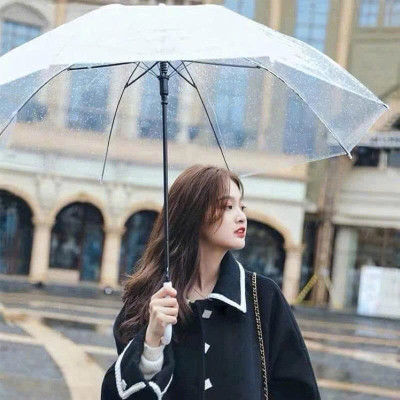 Ô Dù Trong Suốt Che Mưa Thời Trang Chụp Ảnh Sống Ảo, Dù Chắc Chắn Độ Bền Cao