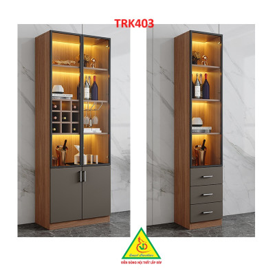 Tủ rượu cánh kính, tủ trưng bày rượu TRK403- Nội thất lắp ráp Viễn Đông ADV