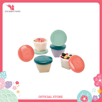 Bộ 6 hộp đựng thực phẩm Babymoov bằng nhựa (250ml)