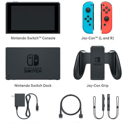 Máy Chơi Game Nintendo Switch Với Neon Blue Và Red Joy‑Con (Xanh Đỏ) - Hàng Nhập Khẩu