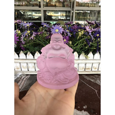 Tượng Phật Di lặc ngồi phong thuỷ đá lưu ly đặt bàn làm việc, taplo xe ô tô