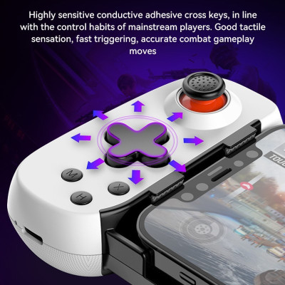 Gamepad Tay Game Không dây Bluetooth D6 đa nền tảng cho máy tính - điện thoại - máy game Console hàng nhập khẩu