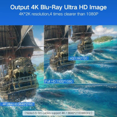 Ugreen UG10107HD104TK 2M màu Đen Cáp tín hiệu HDMI chuẩn 1.4 hỗ trợ phân giải 4K * 2K 60hz - HÀNG CHÍNH HÃNG