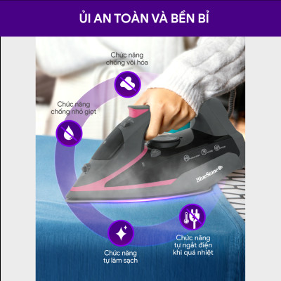 Bàn Ủi Hơi Nước BlueStone SIB-3835 350ml 2290-2720W - Hàng Chính Hãng