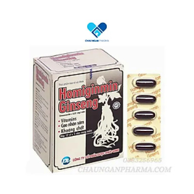 Viên bồi bổ sức khỏe Nhân sâm và khoáng chất Homiginmin Ginseng Phúc Vinh Hộp 60 viên