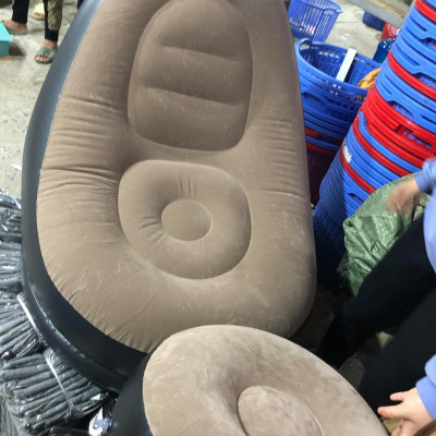 Ghế đệm hơi tựa lưng tặng kèm bơm điện 2 chiều