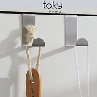 SET 2 Móc Inox, Treo Đồ Đa Năng Hình Chữ Z Chắc Chắn, Móc Gài Sau Cánh Tủ Bếp, Đa Năng Tiện Dụng Trong Không Gian Bếp. TakyHome 2016set2