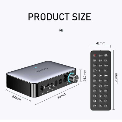 SOAIY Bộ Thu Phát Giải Mã DAC DSP Ghép Nối NFC Hỗ Trợ Micrô Hát Karaoke, Đĩa U, Phát Lại Thẻ TF, Optical Bluetooth M16 Pro - Hàng Nhập Khẩu