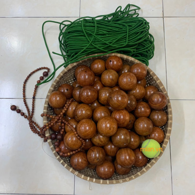 Vòng Lắc Bụng , Lắc Eo Hạt Gỗ Hương Cao Cấp - Vòng 35 hạt 7cm ( video , hình thật )