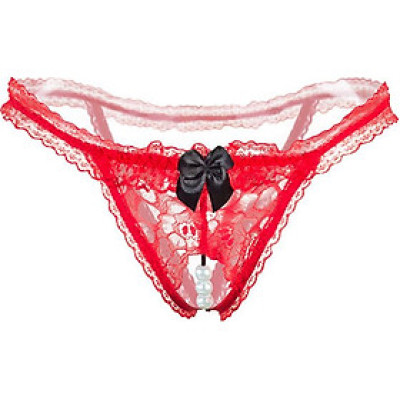 Quần lót lọt khe ren nữ - Màu đỏ