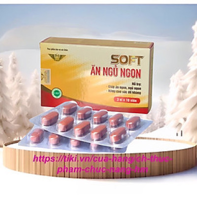 Viên uống Soft ăn ngủ ngon Vinh Thịnh Vượng VV, hộp 30v, giúp bồi bổ khí huyết, ăn ngon, ngủ tốt