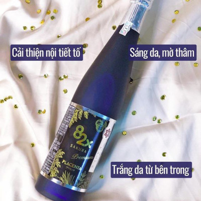 DA TRẮNG KHÔNG BẮT NẮNG Combo 3 Chai: PLACENTA + SAKURA PLACENTA + SAKURA COLLAGEN Nước Uống Đẹp Da Từ Nhật Bản Số 1 VN