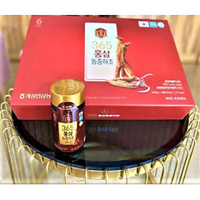 Cao hồng sâm đông trùng hạ thảo 365 Gold Hàn Quốc hộp 4 lọ - Quà tặng thượng hạng cho mọi người