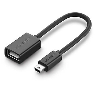 Ugreen UG10383US249TK 12CM màu Đen Cáp chuyển đổi MINI USB sang USB âm hỗ trợ OTG - HÀNG CHÍNH HÃNG