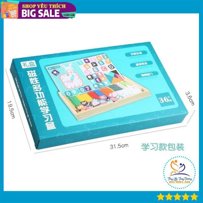 Hộp đồ chơi toán học kèm đồng hồ cho bé cao cấp