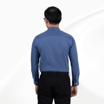 Áo sơ mi nam tay dài màu xanh chàm GENTITI by Thái Tuấn - 1C806HAKT057