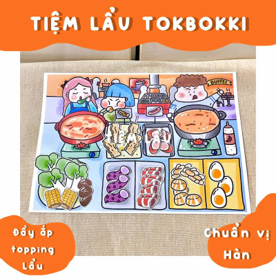 Bộ Tranh Tương Tác Cô Tiên Xanh - Tiệm Buffet Lẩu Tokbokki