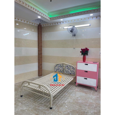 Giường sắt giá rẻ nhiều kích thước màu kem (0,8cm x 2m , 1mx2m , 1m2x2m , 1m4x2m , 1m6x2m , 1m8x2m ) - TÂN HÒA PHÁT