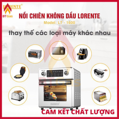 Nồi chiên không dầu điện tử dung tích lớn 16L Lorente LT-1600 - Hàng chính hãng