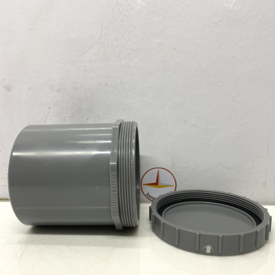 Bít xả ren ngoài 114 (Male threaded clean out) nhựa PVC Bình Minh _BXRN114