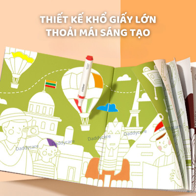 Đồ chơi thủ công 80 bức tranh tô màu cho bé Mideer Drawing Coloring, đồ chơi sáng tạo cho bé 2,3,4,5,6 tuổi