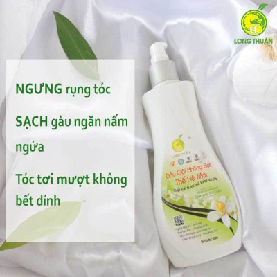 Dầu Gội Không Bọt Thế Hệ Mới - Long Thuận (hỗ trợ tóc mọc và mượt mà)