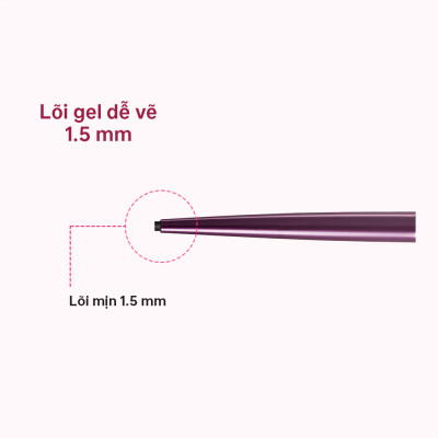 Bút Chì Gel Kẻ Mí Mắt Siêu Chống Trôi Dạng Xoay Màu Đen Kissme Heroine Make #01