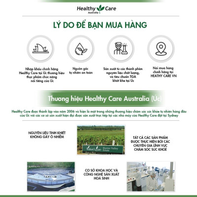 Bổ tim Úc Healthy Care CoEnzyme Q10 150mg giúp duy trì sức khỏe tim mạch, nâng cao sức khỏe chung - OZ Slim Store