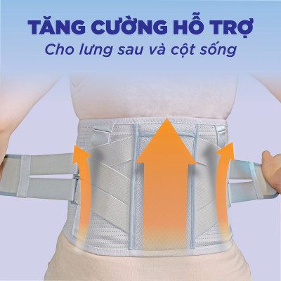 Đai lưng cột sống Genky, hỗ trợ thoát vị, thoái hóa, đau lưng