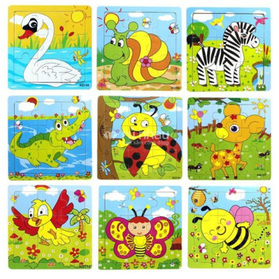 Bộ 10 Tranh Ghép Gỗ 2D Cho Bé Tập Ghép Hình Sáng Tạo