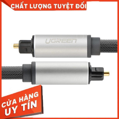 Cáp audio quang (Toslink, Optical)vỏ nhôm Ugreen 10540 kết nối loa âm li với DVD, VCD, Mini Disc, Tivi... - Hàng Chính Hãng