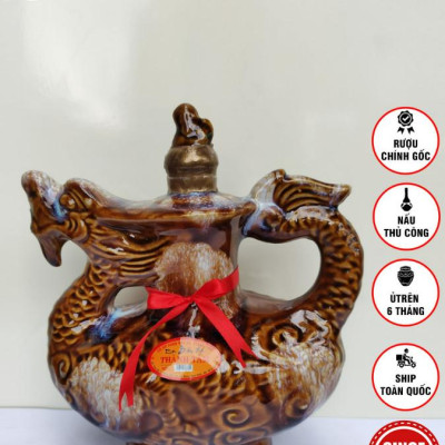 Đặc Sản Bình Định - Rượu Bàu Đá Thành Tâm Thuyền Lớn (Màu da lươn) 1,2 lit - OCOP 3 Sao