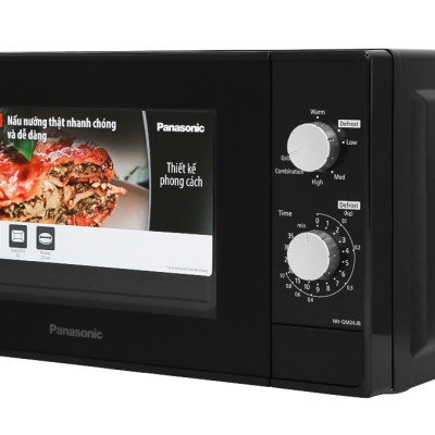 Lò vi sóng có nướng Panasonic NN-GM24JBYUE - Dung tích 20L, Công suất 800W - 1000W, Chức năng đa dạng : nấu, hâm nóng, rã đông, nướng, Núm xoay dễ sử dụng - Hàng chính hãng - Bảo Hành Chính Hãng 12 tháng