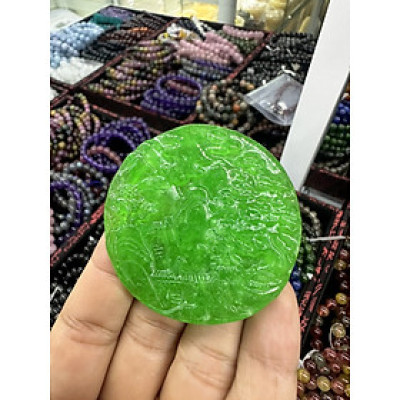 Mặt dây chuyền tranh sơn thủy đá ngọc cẩm thạch