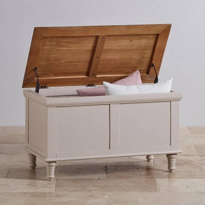 Rương Shay Gỗ Sồi Ibie BSW0SHAO - Trắng (90 x 50 cm)