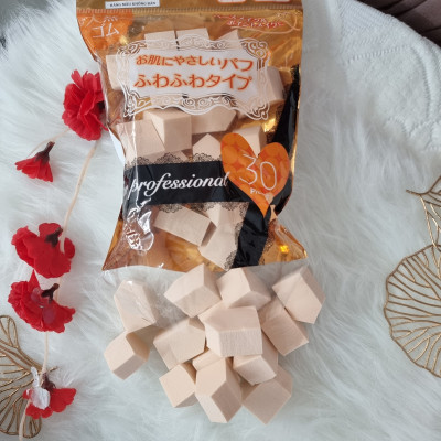 Bông Phấn Dùng Để Tán Kem Nền Hoặc Dặm Phấn Kai Beautycare 000KQ3064 (Set 30 Mút)