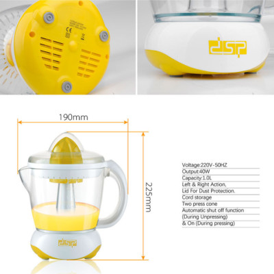 Máy vắt cam gia đình DSP công suất 40W, Dung tích bình 1 lít - Hàng Chính Hãng