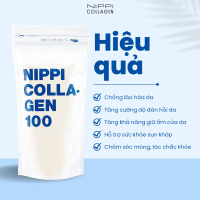 NIPPI Collagen 100 nguyên chất 100% peptide [Túi zip lớn]