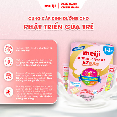 Combo Sản Phẩm Dinh Dưỡng Công Thức Meiji Infant Formula Ezcube (540g) & Meiji Growing Up Formula Ezcube (560g)