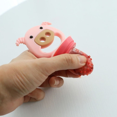 Túi nhai ăn dặm chống hóc silicon kèm gặm nướu và nắp làm kem cho bé Marcus & Marcus, từ 6 tháng - Pokey