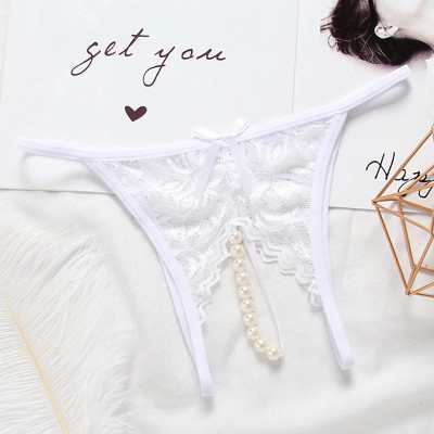 Quần lót nữ lọt khe ren kết hoa cao cấp quyến rũ - Màu trắng 