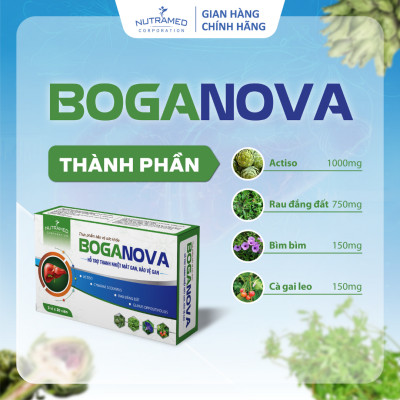 Viên uống Boganova hỗ trợ bảo vệ và đ.iêu tr.ị suy giảm chức năng gan (60 viên) - Nutramed