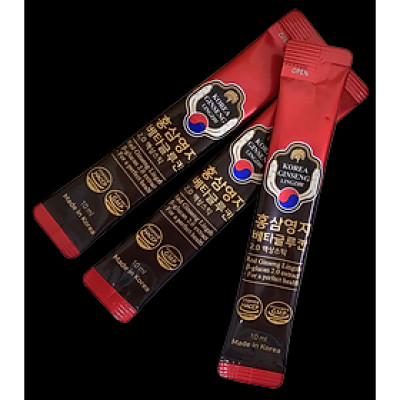 Nhân Sâm Linh Chi Kết Hợp Hoạt Chất Beta Glucan 2.0 Extract 5 Gói Lẻ