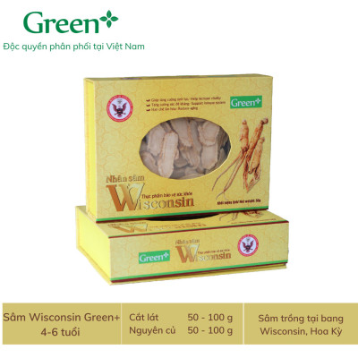 Nhân sâm Wisconsin Hoa Kỳ - Nguyên củ và Cắt lát