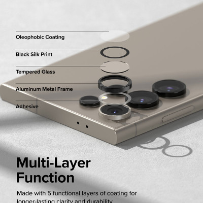 Dán camera Ringke Lens Frame Glass cho Samsung Galaxy S24 Ultra_ Hàng Chính Hãng