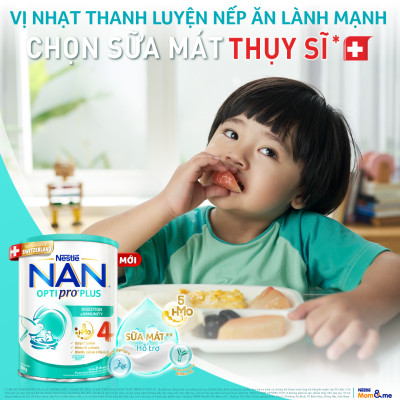 Bộ 3 lon Sữa bột NAN OPTIPRO PLUS 4 Nestle Bé 2-6 tuổi 1500g/lon Giúp tiêu hóa tốt