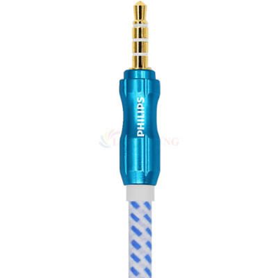Cáp AV nối dài 3.5mm dây dù Philips Audio Cable SWA7234B - Hàng chính hãng
