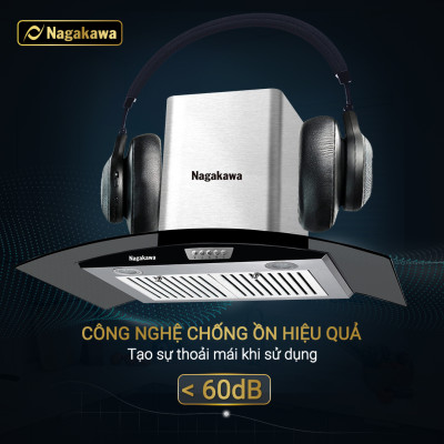 Máy Hút Mùi Than Hoạt Tính Cỡ Lớn Nagakawa NAG1857-70Cm - Bộ Lọc 5 Lớp Inox - Hàng Chính Hãng